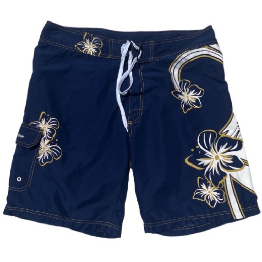 Budweiser vintage blue and white size 36 board shorts swimsuit